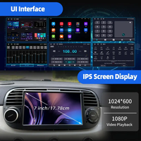 Autoradio Android 7 pouces pour Fiat 500 2007-2015 | Lecteur multimédia de navigation GPS à écran tactile
