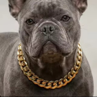 Collier pour chat et chien de luxe élégant plaqué or, imperméable, réglable, durable, avec nœud papillon
