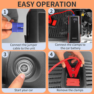 Arrancador de salto de ultra condensador de emergencia portátil 1000A corriente máxima para todos los coches de 12V salida USB 5V-2A QC30W/PD100W certificado CE - Product Image 3