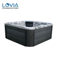 Bain à remous extérieur en acrylique LOVIA de norme européenne, jacuzzi écoénergétique, baignoire Balboa, spa extérieur pour l'extérieur