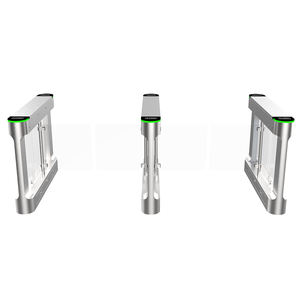 Porte cylindrique industrielle de tourniquet d'oscillation d'entrée de sécurité d'acier inoxydable double portes en aluminium d'oscillation - Product Image 5