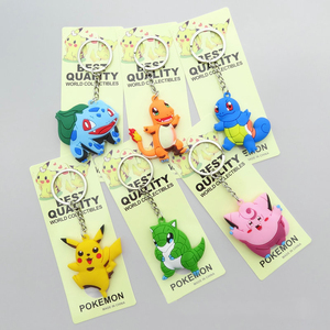 39 conception <span class=keywords><strong>pas</strong></span> <span class=keywords><strong>cher</strong></span> <span class=keywords><strong>Pokeball</strong></span> Pokemonster Pika Eevee double face PVC souple porte-clés pour sac à dos décoration - Product Image 1