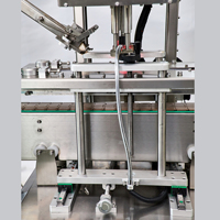 Machine de capsulage automatique à 4 roues pour bouchons à vis, bouchons à pompe ou bouchons à gâchette – Vente chaude