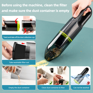 Funzioni di pulizia Wireless portatili per auto portatili in plastica ad alta potenza - Product Image 5
