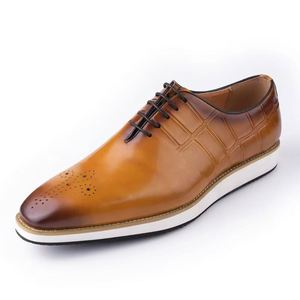 Factory Wholesale Business Casual Leather <b>Shoes</b> Handcrafted Cowhide Fashionable Breathable Comfortable Formal <b>Height</b> <b>Increasing</b> - Product Image 5