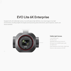 โดรน Autel EVO Lite 6K Enterprise Quadcopter พร้อมกล้อง CMOS ขนาด 1 นิ้ว ระยะบิน 12 กม. สำหรับการใช้งานระดับมืออาชีพ - Product Image 6