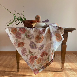 2024 Plant Printing Patterns <b>Table</b> <b>Linens</b> Fabric French Luxury Flax 100% Pure <b>Linen</b> <b>Table</b> <b>Cloth</b> Custom Size for Home Hotel - Product Image 3
