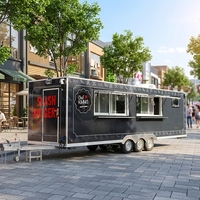 Remorque alimentaire commerciale, camion de restauration mobile avec cuisine complète, restaurant de hot-dogs, chariot de vente de glaces et pizzas, USA