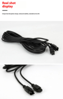 Kabel Ekstensi 3PIN 2PIN Panjang Kustom 1M 2M 3M 5M, Isolasi PVC PE, untuk Catu Daya Lampu LED dan Lampu Visi Mesin