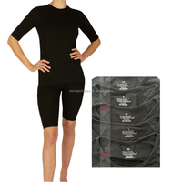Ropa Interior Deportiva Negra EMS Compatible con MIHA Bodytec, Capa Base de Lyocell