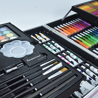 145 pièces usine directe Art peinture crayon ensemble boîte en aluminium planche à dessin peinture ensemble, ensembles De Colores, crayons de couleur ensemble