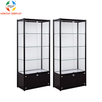 Großhandel Glas Vitrine Vitrine Standard und kunden spezifische Aluminium LED-Licht Produkte Vitrine
