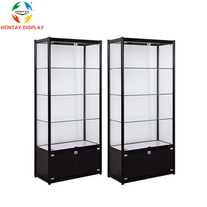 Vitrina de exhibición de vidrio, luz Led de aluminio estándar y personalizada, armario de exhibición de productos, venta <span class=keywords><strong>al</strong></span> <span class=keywords><strong>por</strong></span> <span class=keywords><strong>mayor</strong></span> - Product Image 5