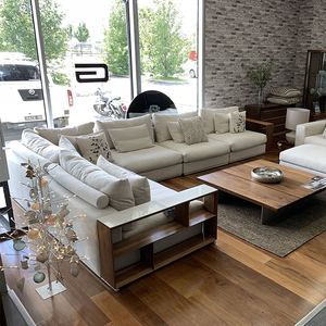 Sofá Moderno en Forma de <span class=keywords><strong>L</strong></span>, Sofá Seccional <span class=keywords><strong>Modular</strong></span>, Juego de Muebles para Sala de Estar, Sofás de Tela - Product Image 1