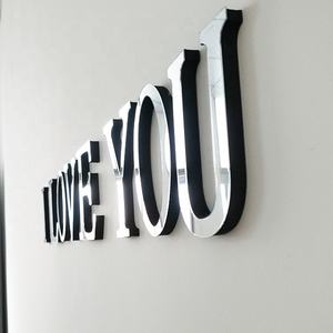 ملصق مرآة لاصق ذاتي اللصق 10/20 عالي الجودة من الأكريليك السميك بحروف أبجدية ثلاثية الأبعاد لتزيين جدران البار والبار والمتاجر والفنادق والمنازل - Product Image 4