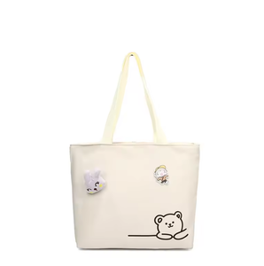 Sac fourre-tout de loisirs, sac créatif multicolore fait main de grande capacité, sac quotidien en toile durable, mini sac de shopping en toile pour femme - Product Image 2