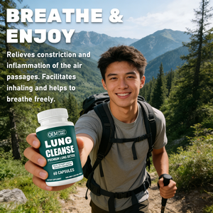 Königskerzenblatt-Kräuter Atemwegs-Nahrungsergänzungsmittel Lungen-Entgiftungs-Softgel-Kapseln Lungenreinigungs-Komplex NAC Quercetin Cordyceps für Erwachsene - Product Image 2