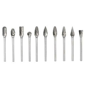 Fresa de carburo de tungsteno con vástago de 3mm, 10 Uds., rebabas rotativas de doble corte, herramientas rotativas, limas rotativas de molienda eléctrica - Product Image 4