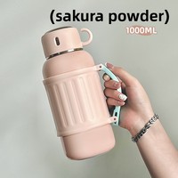 Kapasitas besar terisolasi baja tahan karat cangkir portabel luar ruangan botol air genggam dengan tutup dan pegangan grosir