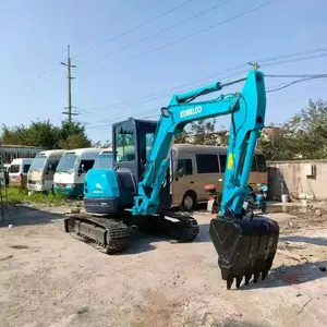 Mini-excavatrice d'occasion de 5 tonnes à vendre, mini-excavatrice hydraulique Kobelco, Kobelco Sk55 - Product Image 4
