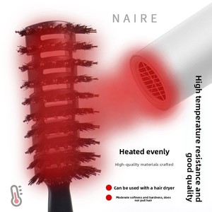 Peigne à cheveux Zhuoke en plastique PP à neuf rangées de crins de porc noirs pour cheveux raides et bouclés pour hommes, usage domestique, coiffure - Product Image 4