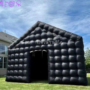 Tente <span class=keywords><strong>de</strong></span> fête <span class=keywords><strong>gonflable</strong></span> en cube <span class=keywords><strong>de</strong></span> discothèque portable noire commerciale à LED - Product Image 1