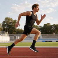 Chaussettes de course rembourrées, antimicrobiennes, respirantes, chaussettes de sport à la cheville, chaussettes de sport invisibles pour les coureurs professionnels, la salle de sport