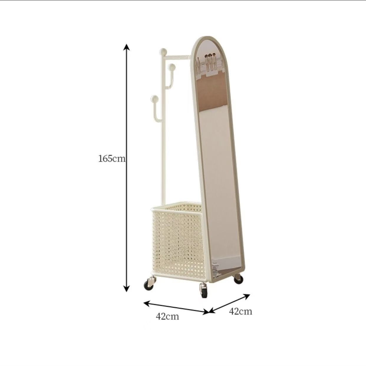 Off-white explosion-proof mirror