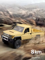 Coche RC de Alta Velocidad a Escala 1/12, 4WD Todoterreno, Coche RC de Simulación para Niños, Land Cruiser Todoterreno, Frecuencia de 2.4 GHz, Material Metálico