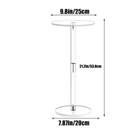 Table basse moderne en acrylique avec structure métallique pour petits espaces, hauteur réglable, mobilier de salon, couleur personnalisable