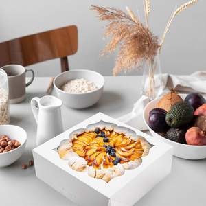 Cajas para Pastel de Cumpleaños con Ventana, Cajas Cuadradas Blancas Personalizadas para Boda, Cajas de Papel Kraft para Pastel de 4, 6, 8, 10, 12 y 14 Pulgadas, Caja para Ensalada - Product Image 6