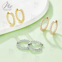 Mini 2MM D couleur Moissanite boucle d'oreille 925 argent Sterling plaqué blanc/or Rose boucles d'oreilles femmes bijoux à breloques de mariage