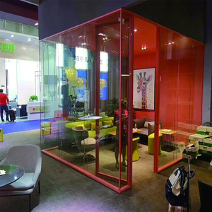 División de Pared de Vidrio Acústico con Marco de Aluminio y Diseño <span class=keywords><strong>Delgado</strong></span> para Sala de Conferencias de Oficina, Fácil de Instalar - Product Image 3