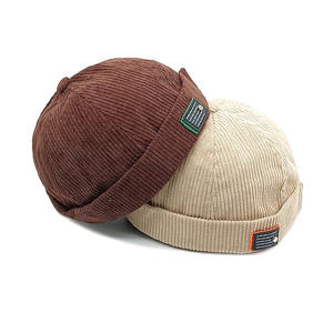 หมวกทรงเมลอนผ้าลูกฟูกไม่มีปีก สไตล์ฮิปฮอป ยุคใหม่ หมวกเจ้าของบ้าน หมวกย้อนยุคสุดเทรนดี้ - Product Image 3