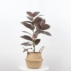 Wholesale small artificial tropical foliage rubber bonsai