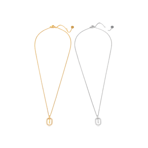 Collana con Ciondolo a Lettera I in Diamanti, Catena a Serpente in Acciaio Oro e Argento, Minimalista Unisex per Uso Quotidiano - Product Image 2