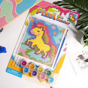 Kit Atrapasueños de Píxeles Wingart Unicornio para Niños, Manualidad de Pintura por Números con Pinturas Acrílicas Transparentes, Regalo Artístico Creativo - Product Image 6