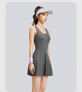 JY010ชุดเทนนิสสำหรับผู้หญิงชุดเดรสสั้นสำหรับใส่เล่นกอล์ฟออกกำลังกายเล่นกีฬาชุดเล่นเทนนิสเนื้อนุ่มใส่สบาย - Product Image 5