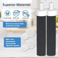 Certification NSF 401 Lot de 2 filtres pour bouteilles d'eau compatibles avec la purification extérieure Pièces de rechange pour bouteilles d'eau