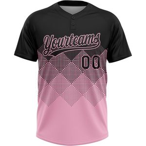 Custom 2-Tone Gradient Softball Jersey Personalized Adult Youth Team Uniform Moisture Wicking V-Neck Short Sleeve XS-5XL - Product Image 2