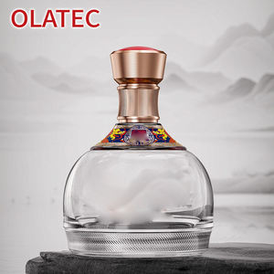 <span class=keywords><strong>Bouteille</strong></span> en verre façonnée OLATEC avec traitements de surface complexes, motifs culturels pour spiritueux haut de gamme, vin et emballages cadeaux de luxe - Product Image 1