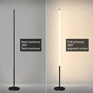 Lámpara de Pie LED Estilo Nórdico, Minimalista, para Sala de Estar o Dormitorio, Control Táctil, Luz Blanca Cálida, Impermeable, Regulable, Cuidado de la Vista - Product Image 2