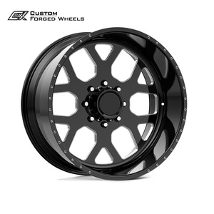 Rines de Aluminio Forjado para Camioneta, 20-26 Pulgadas, 9J 14J 6x139.7, Negro Brillante Fresado, Personalizados para Camionetas de Tamaño Completo - Product Image 1