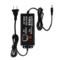 Adaptateur d'alimentation universel multi-tension réglable AC/DC avec écran d'affichage 3-24V 1A