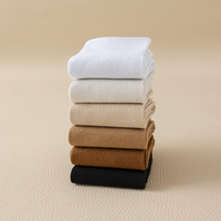 Chaussettes mi-longues en coton pour femme, motif rayé japonais, avec logo transparent sur le corps et le bordure, idéales pour le printemps et l'été
