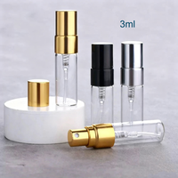 En stock, flacon de parfum en verre vide de 3 ml, flacon de parfum rechargeable, flacon pulvérisateur, lot de 5, boîte pliable blanche, boîte cadeau, boîte en papier