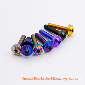 Perno de Rueda de Aleación de Titanio MALAXY, Marca BRT, Cabeza de 12 Puntas, M7x32, Brida, para Llanta Dividida, Acabado Pulido, Color Personalizado - Product Image 4