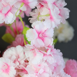 Rami di Fiori di Ciliegio Giapponesi Fatti a Mano in Seta Bianca e Rosa, Economici all'Ingrosso, per la Festa della Mamma e Decorazioni per la Casa - Product Image 5