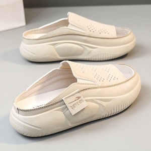 Q221 جديد مكيف شبه مقطورة أزياء النساء مجوفة شبشب السمك السميك نعل أحذية عادية أحذية النساء - Product Image 3