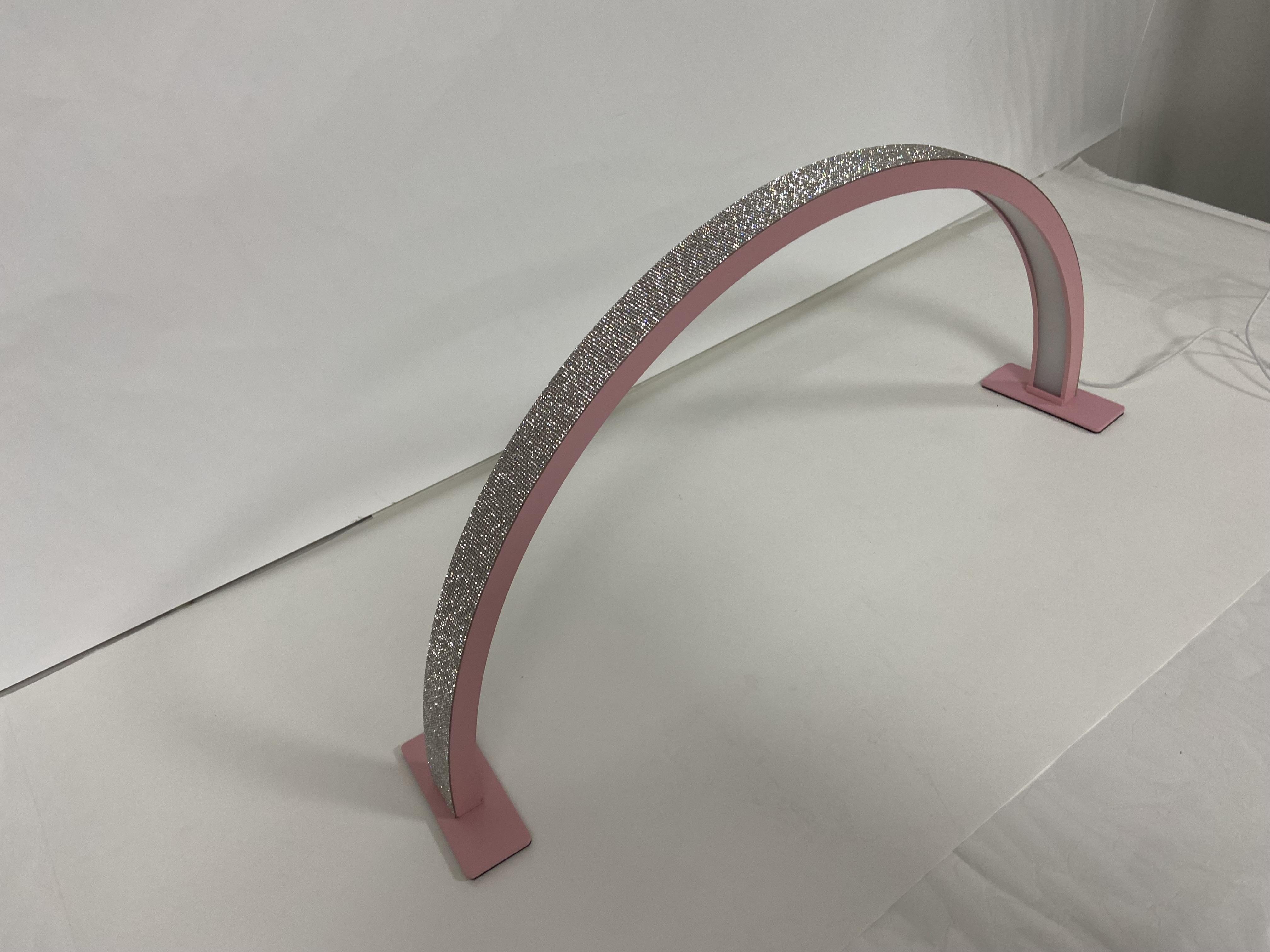 55CM rose avec diamants